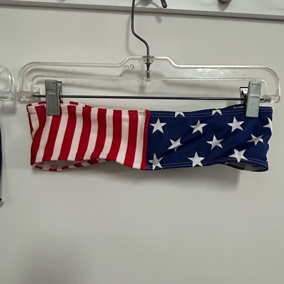 American apparel American flag print bandeau swim top & string bikini bottom - Picture 9 of 14